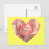 Carte Postale Coeur rose (Devant / Derrière)