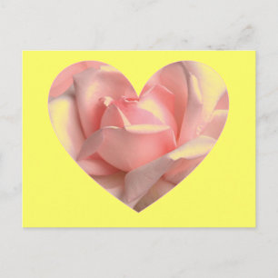Carte Postale Coeur rose