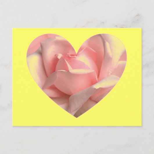 Carte Postale Coeur rose (Devant)