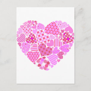 Carte Postale Coeur rose