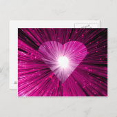 Carte postale Coeur rose (Devant / Derrière)