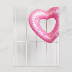 Carte Postale Coeur rose