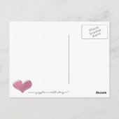 Carte Postale Coeur rose 3D (Dos)
