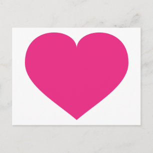 Carte Postale Coeur rose chaud
