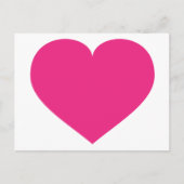 Carte Postale Coeur rose chaud (Devant)