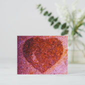 Carte Postale coeur rose corail (Debout devant)