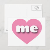 Carte Postale Coeur rose du Maine - Je m'aime (Devant / Derrière)