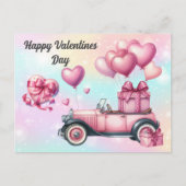 Carte postale Coeur rose mignonne Valentines (Devant)