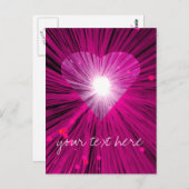 Carte postale Coeur rose 'Your Text' (Devant / Derrière)