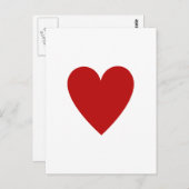 Carte Postale Coeur rouge (Devant / Derrière)