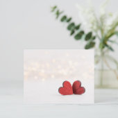 Carte Postale Coeur rouge. (Debout devant)