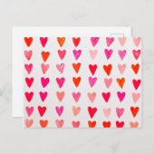 Carte Postale Coeur rouge. (Devant / Derrière)