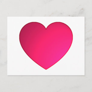 Carte Postale Coeur rouge cerise brillant