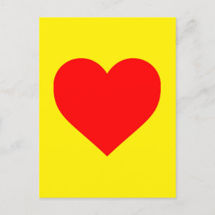 Carte Postale Cœur Rouge Chaleur Pop Art