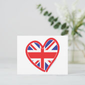 Carte Postale Cœur Royal Union Jack (Debout devant)