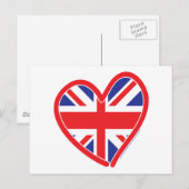 Carte Postale Cœur Royal Union Jack (Devant / Derrière)
