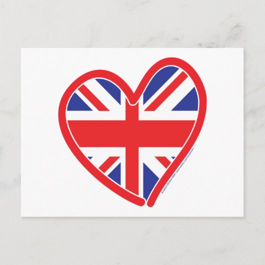 Carte Postale Cœur Royal Union Jack (Devant)