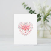 Carte Postale Coeur saignant blanc (Debout devant)