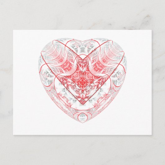 Carte Postale Coeur saignant blanc (Devant)