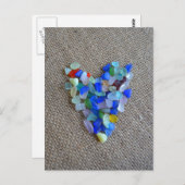 Carte Postale Coeur Seaglass1 (Devant / Derrière)