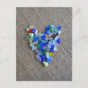 Carte Postale Coeur Seaglass1