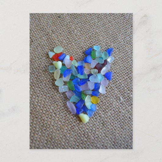 Carte Postale Coeur Seaglass1 (Devant)