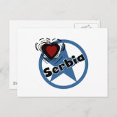 Carte Postale Coeur Serbie (Devant / Derrière)