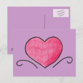 Carte Postale Coeur simple (Devant / Derrière)