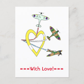 Carte postale Coeur Spitfires
