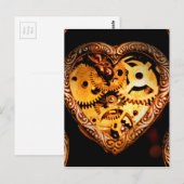 Carte Postale coeur steampunk (Devant / Derrière)