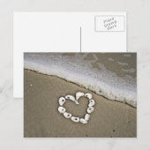 Carte Postale Coeur sur la plage (Devant / Derrière)