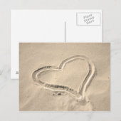 Carte Postale Coeur sur sable (Devant / Derrière)