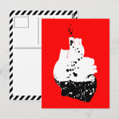 Carte Postale coeur toxique (Devant / Derrière)