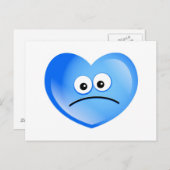 Carte Postale Coeur triste (Devant / Derrière)