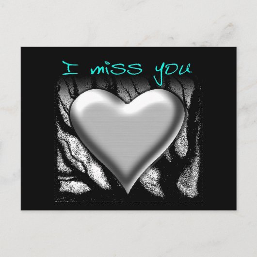 Carte postale cœur Tu me manques (Devant)