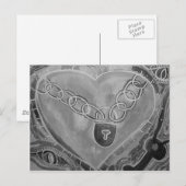 Carte postale Coeur verrouillée (Devant / Derrière)