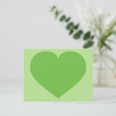 Carte Postale Coeur vert (Debout devant)