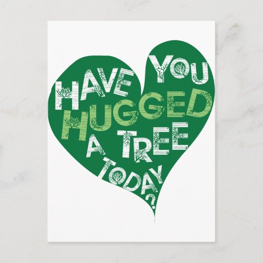 Carte Postale Coeur vert (Accrocher un arbre) (Devant)