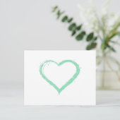 Carte Postale Cœur Vert Essentiel  (Debout devant)