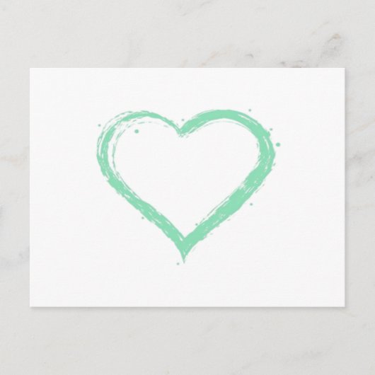 Carte Postale Cœur Vert Essentiel  (Devant)