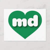 Coeur vert Maryland - J'aime md