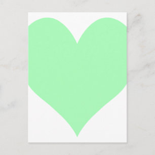 Carte Postale Coeur vert Mint