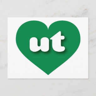 Carte Postale Coeur vert Utah - J'aime ut