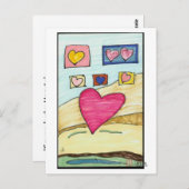 Carte Postale Cœurs, (Devant / Derrière)
