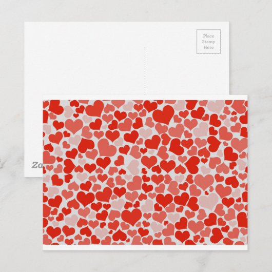 Carte Postale Coeurs (Devant / Derrière)