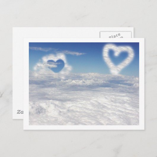 CARTE POSTALE CŒURS (Devant / Derrière)