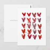 Carte Postale Cœurs (Devant / Derrière)