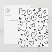 Carte Postale Coeurs (Devant / Derrière)