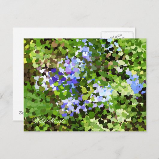 CARTE POSTALE CŒURS (Devant / Derrière)