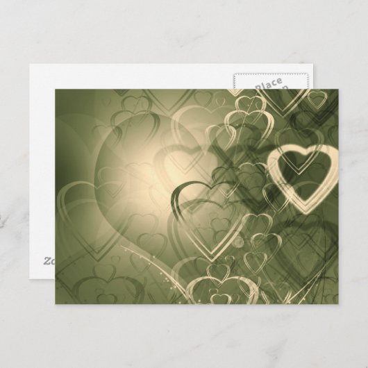 Carte Postale Cœurs (Devant / Derrière)